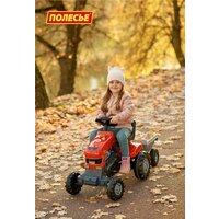 Полесье Каталка-трактор с педалями Turbo с полуприцепом [52681] Image #4