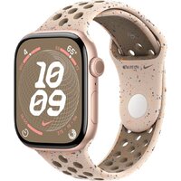 Apple Watch Nike Series 10 46 мм (алюминиевый корпус, розовое золото/камень пустыни, спортивный силиконовый ремешок M/L)