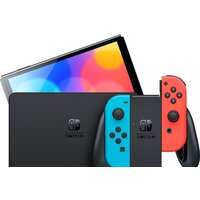 Nintendo Switch OLED (черный, с неоновыми Joy-Con) Image #3